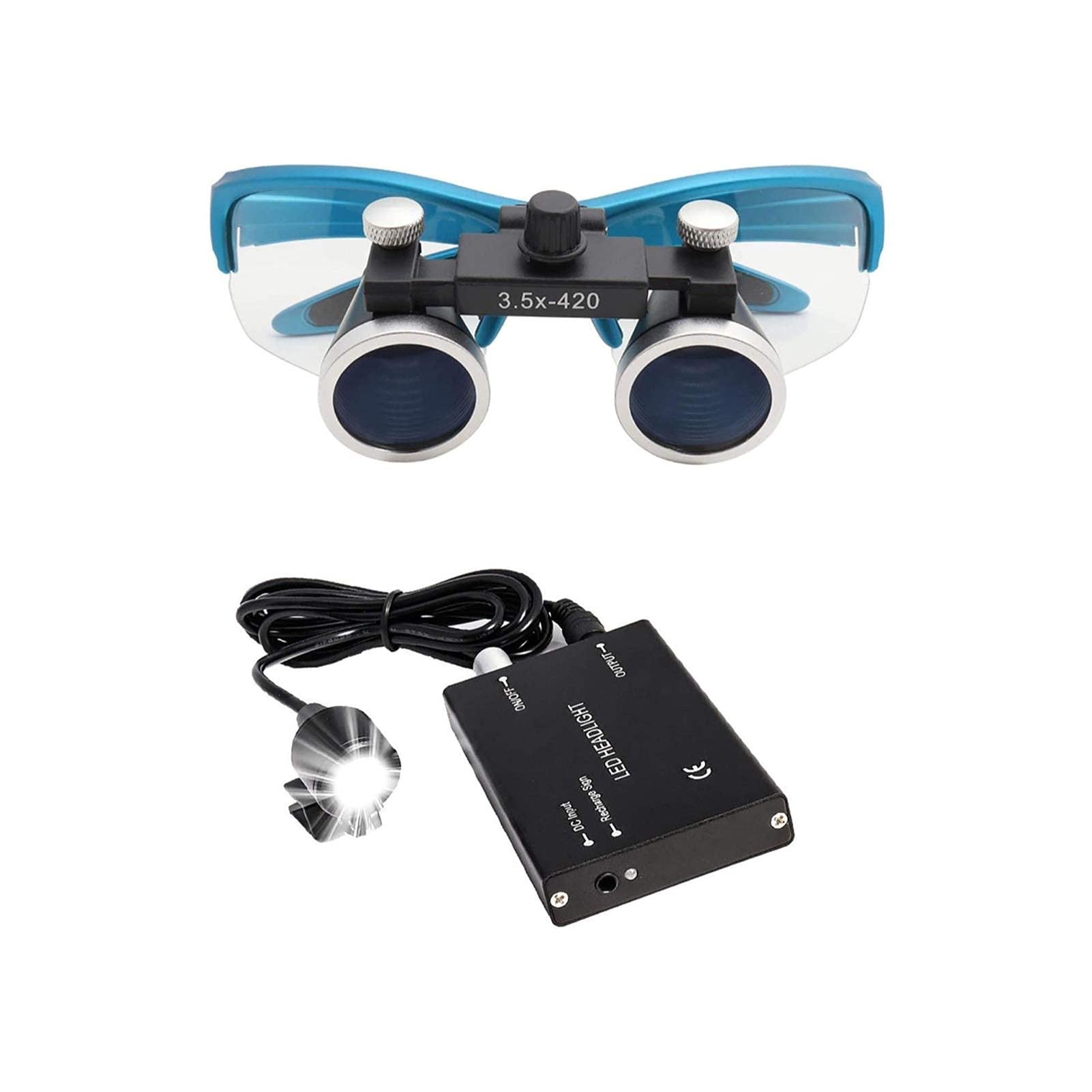 asdchZen Magnifyiglasses,Loupes,Head Mountlighted Magnifyiglasses,Binocular Magnifier Loupe 2.5X / 3.5X Magnifier With Rechargeable Led Head Lightp For Den Stabilize