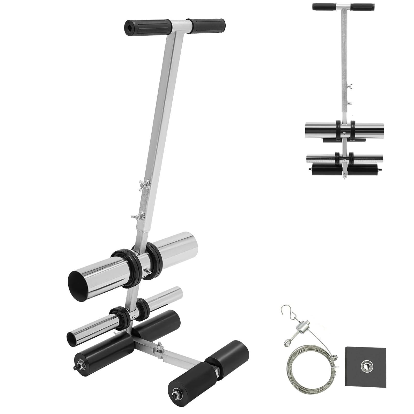 Bodenbandapplikator, Court Line Tape Maschine mit Zeichenkreis Kit, höhenverstellbar, handgedrückter Klebebandaufkleber für Spurmarkierung, Straßenwarnung