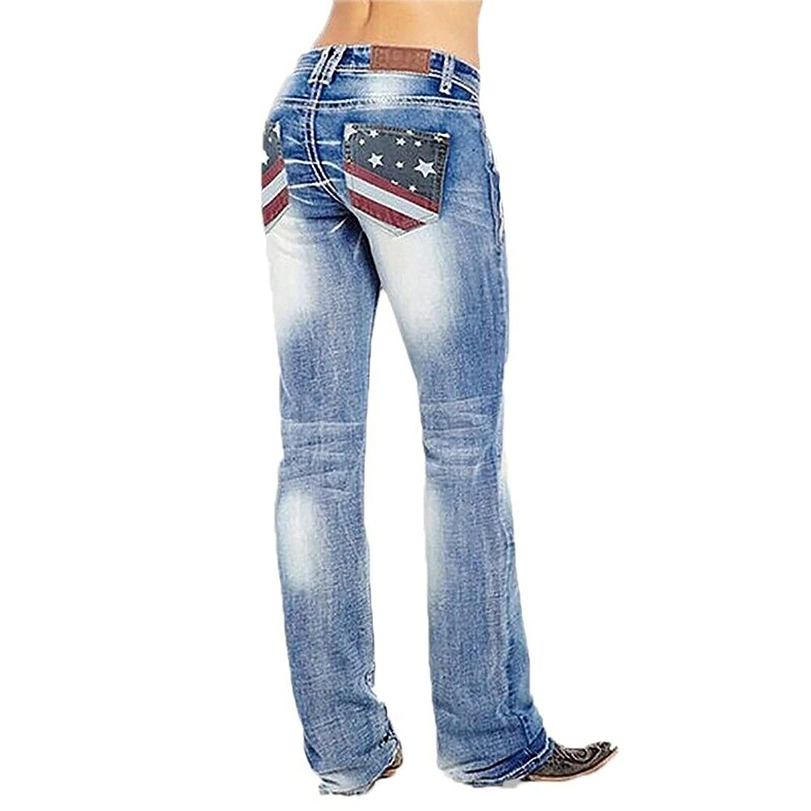 Women's High Rise Stretch Curvy Bootcut Jeans