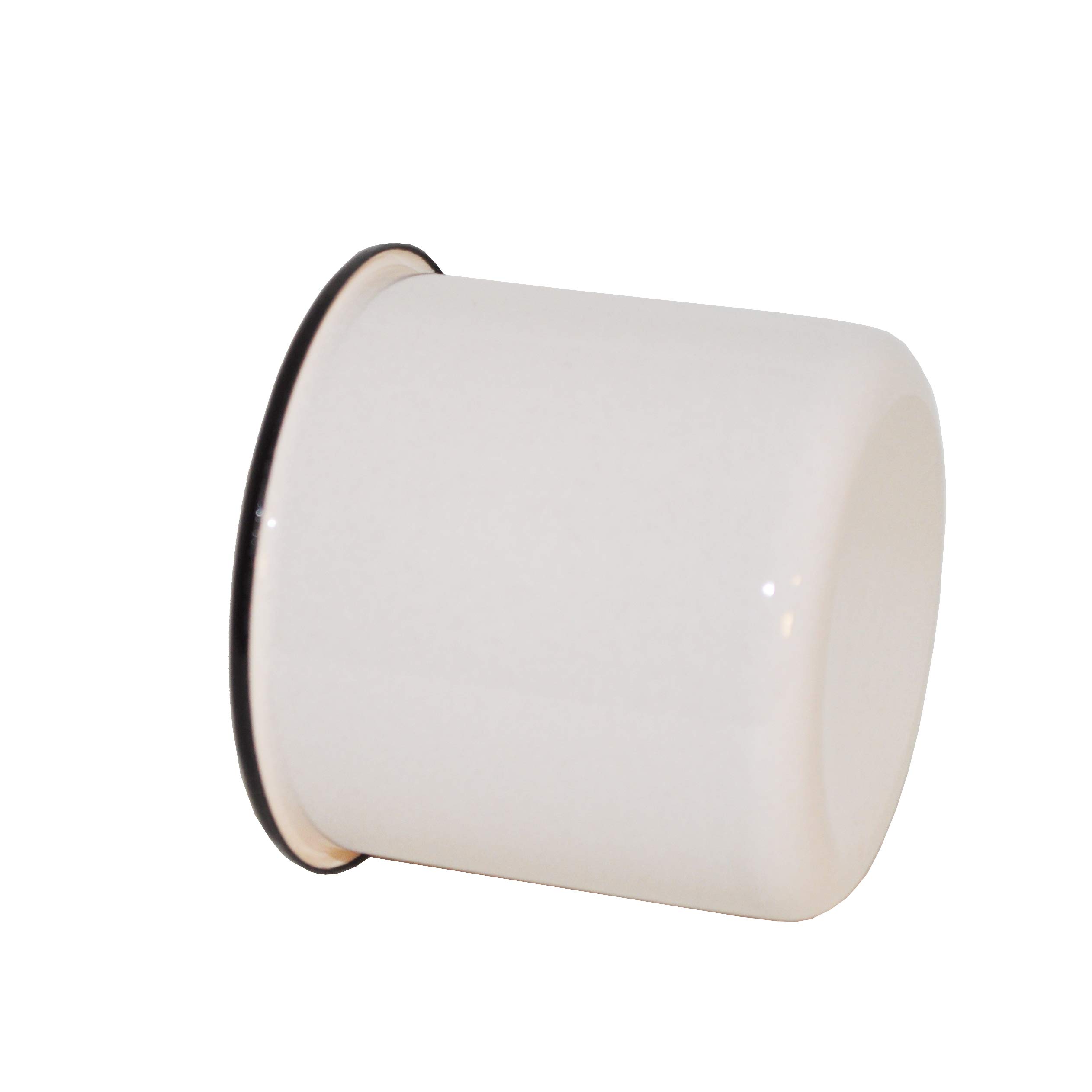 Pack De 2 Tazas De Metal Esmaltado Blancas - 250 Ml - Estilo Retro - Hechas En Rusia