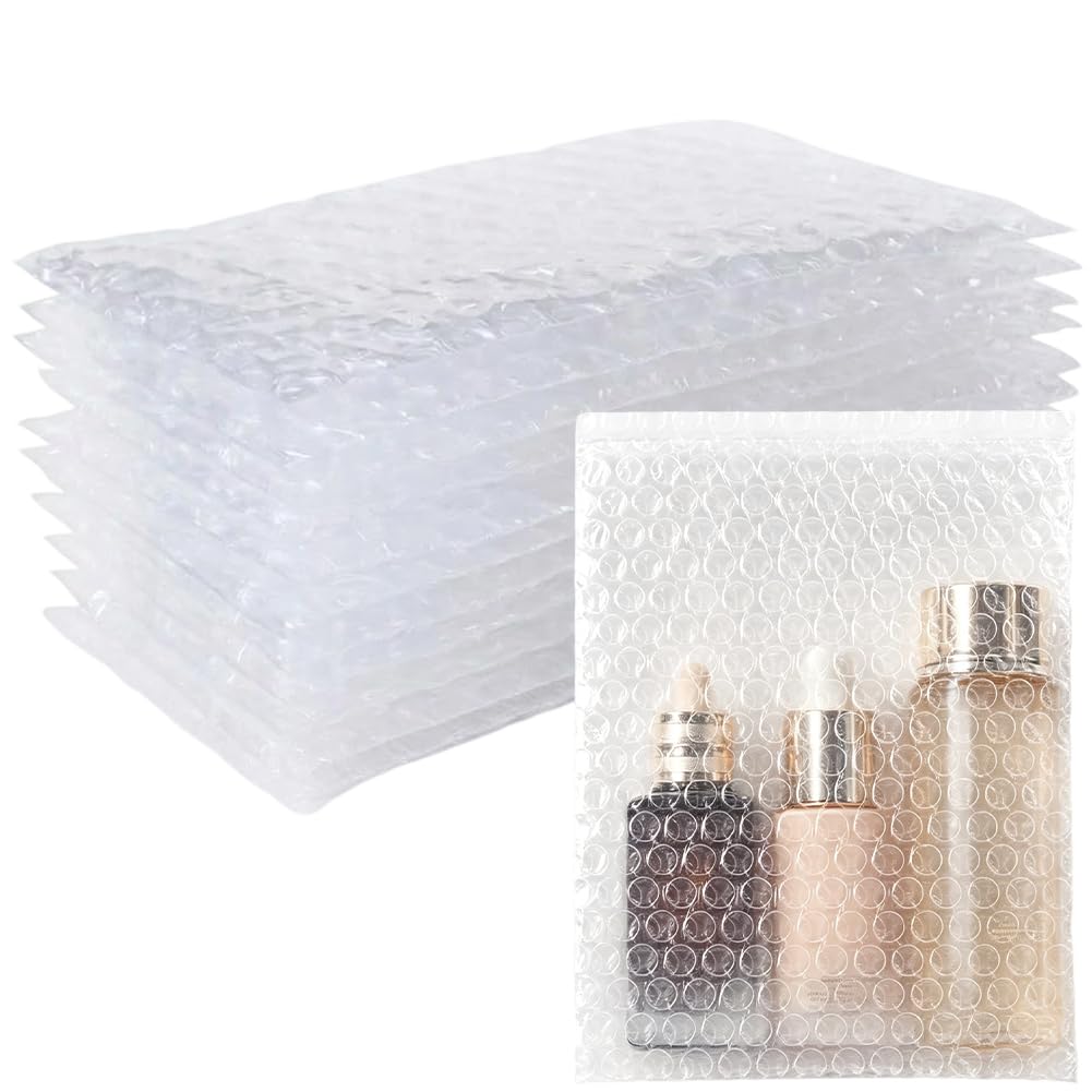CREATCABIN Lot de 50 Sachet à Bulles Transparent Double Paroi Protection