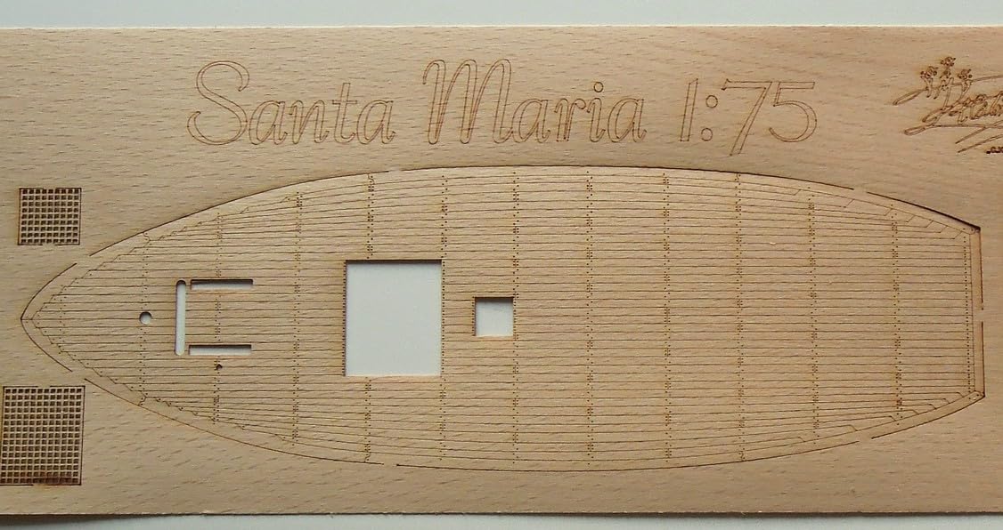 HiSModel Santa Maria Schiff Holzdeck, Eiche und Buche Furnier, 0,3 mm stark