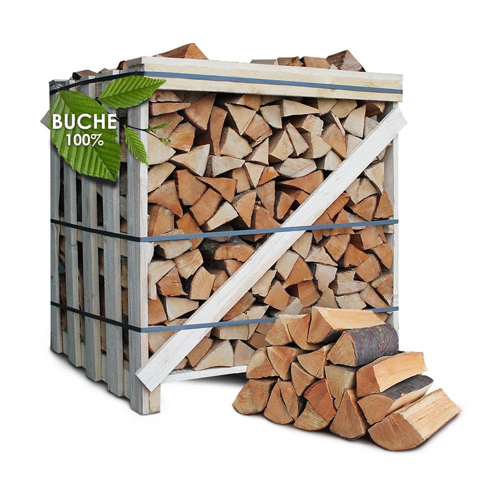 Brennholz Buche - Scheitänge 25cm / 33 cm - 1,6 SRM/ 1RM - 1 Palette - für Kamin, Ofen, Grill, Smoker (Scheitlänge 25 cm)