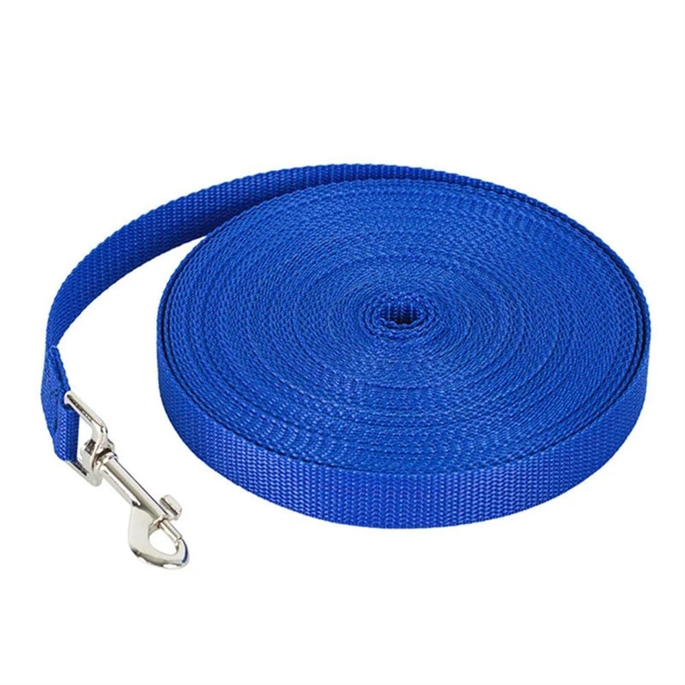Longe en nylon de 10m idéale pour le rappel des chiens en forêt