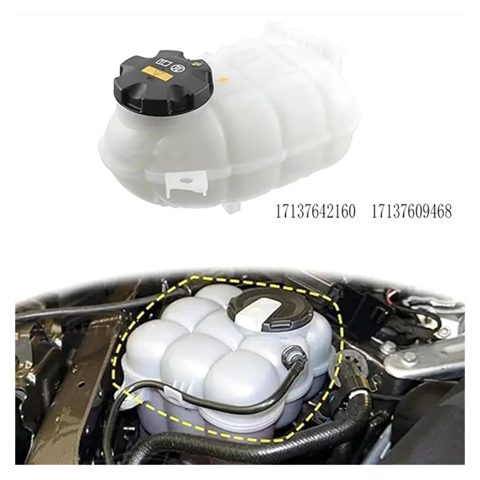 Refrigerante Depósito Para BMW Para F36 F33 F32 328 F30 F20 F21 F22 F31 F34 Tanque De Agua Refrigeración 17137609468 17137642160 Hervidor Expansión Refrigerante