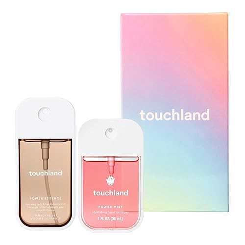 Touchland SWEET RUSH Body and Hand Mist Essentials (Vanilla Velvet Body & Hair Fragrance Mist, 2 FL. OZ. + Wild Watermelon Power Mist Hydrating Hand Sanitizer Spray 1 FL. OZ.), Travel Size Set - Sweet Rush Duo