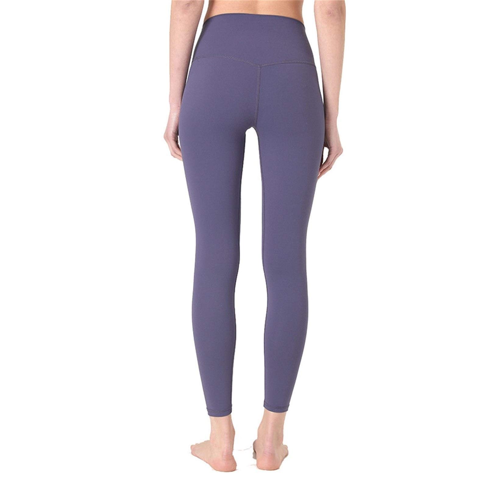 fitness legginsy damskie, Damskie Nagie uczucie Wysokiej talii Legginsy Legginsy Butt Lift Power Flex Slim Jogi Spodnie Aktywne Rajstopy Tummy Control Non See przez rozciągliwe sportowe legginsy do jo