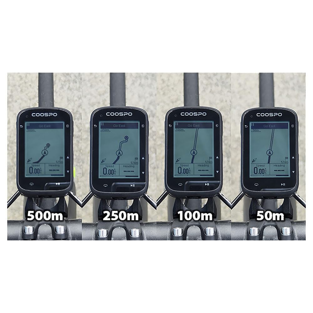 COOSPO REALROAD CS500 GPS Komputer rowerowy z nawigacją, 45 godzin pracy na baterii z 2,5-calowym ekranem LCD z podświetleniem, IPX7, BLE5.0 i Ant+