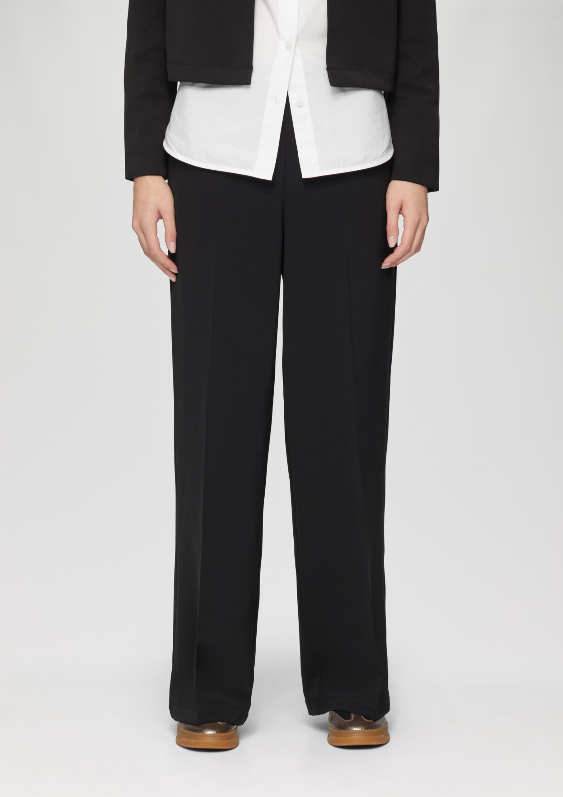 s.Oliver Wide-Leg-Hose mit elastischem Bund