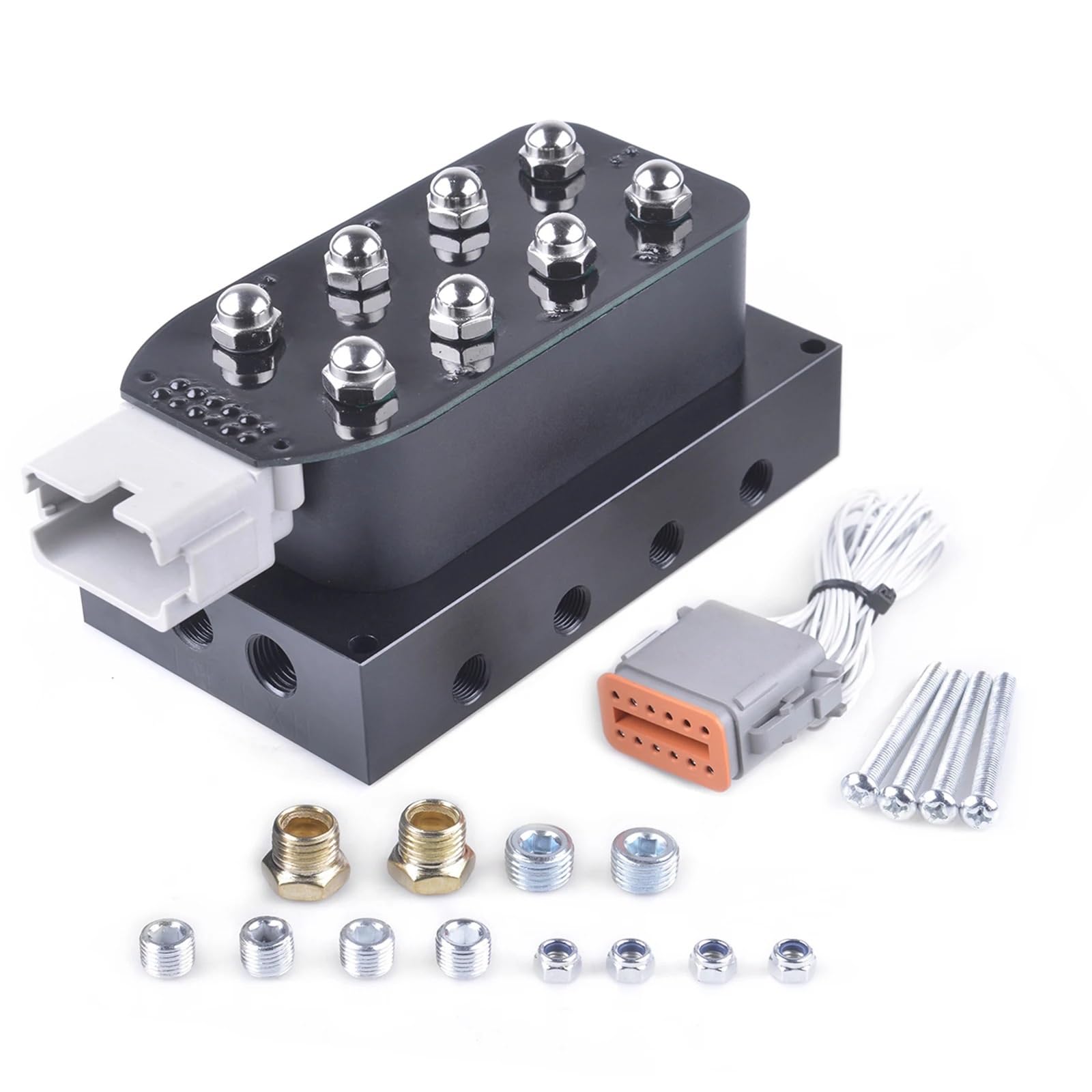 Turbosprężarka Zawór Pasuje do uniwersalnego 12V 8 zaworów Zawór kolektora zawieszenia pneumatycznego 0-200 PSI Zawór EGR
