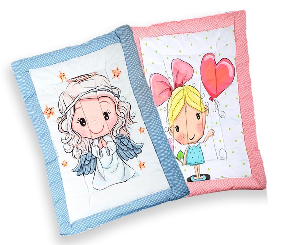 Baby Godari Cartoon Print Sleeping Mat for Newborn Babies & Toddlers | Soft Quilted Cotton Bedding Sheet for Nursery, Travel & Daily Use | Multicolor (Multicolor, 2)-image-27