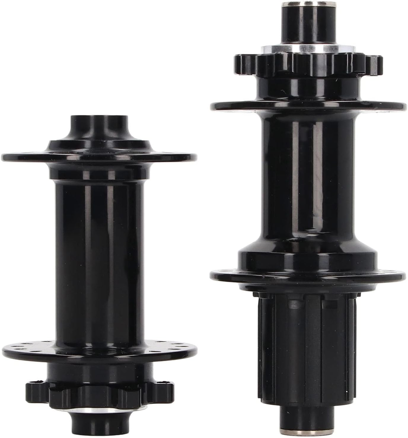 2pcs Bicycle Hubs Front Rear Disc Brake Hub Set, 32 Holes Black Aluminum Alloy Bike Hubs with 4 Bearings, High Accuracy CNC Machined for Mountain Cycling and Performance