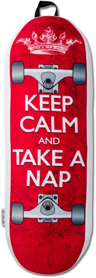 Skateboard Pillow with Keep Calm Graphics