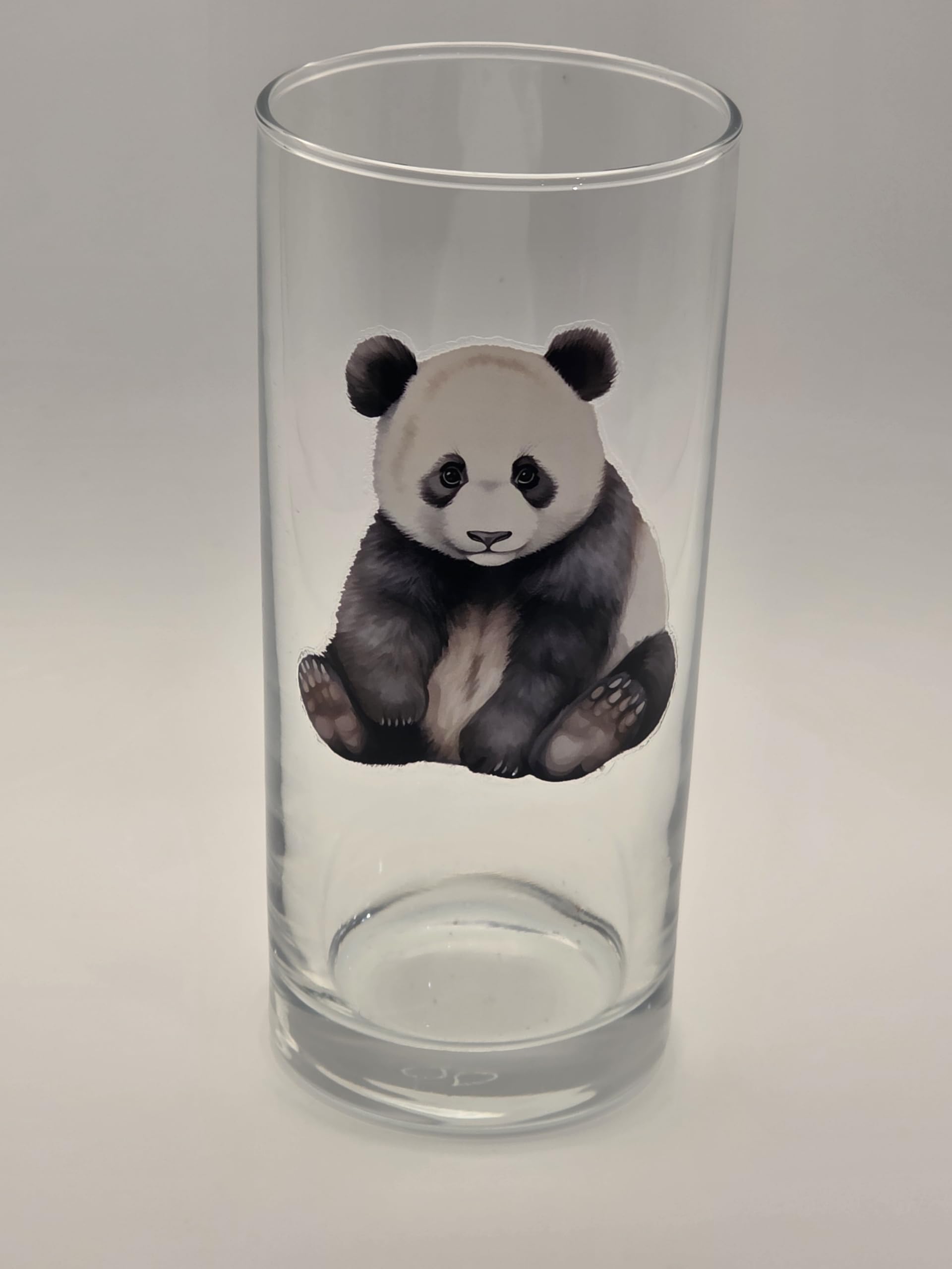 Panda Bear Glass Tumbler Drinking Glass Gift.