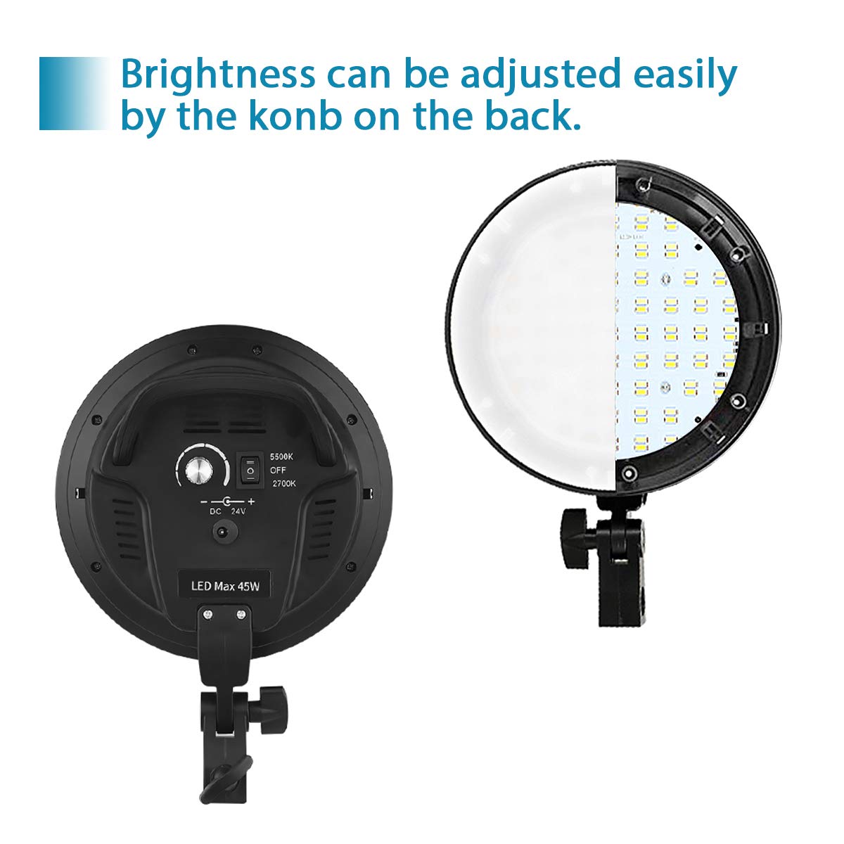 Andoer zestaw do fotografii studyjnej, oświetlenie, tło (12 x 45 W lampa + 3 x oprawka 4-w-1 + 3 x softbox + 3 x statyw na oświetlenie + 1 x torba), Zestaw 9