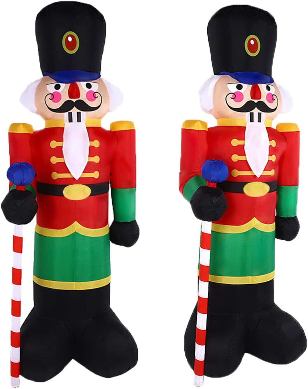 PhiGie 2 Packs 8ft Christmas Inflatable Nutcracker Soldier for