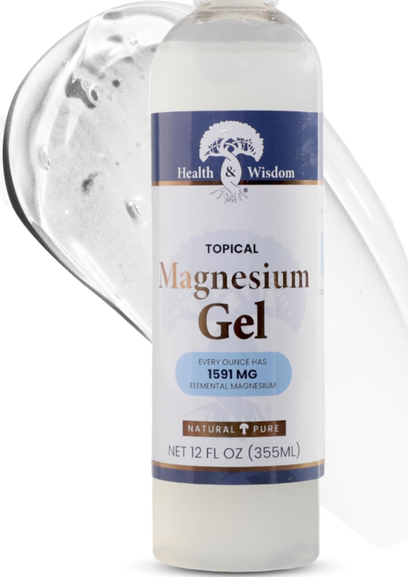 Health & Wisdom Pure Magnesium Gel with Seaweed Extract - 12 fl oz