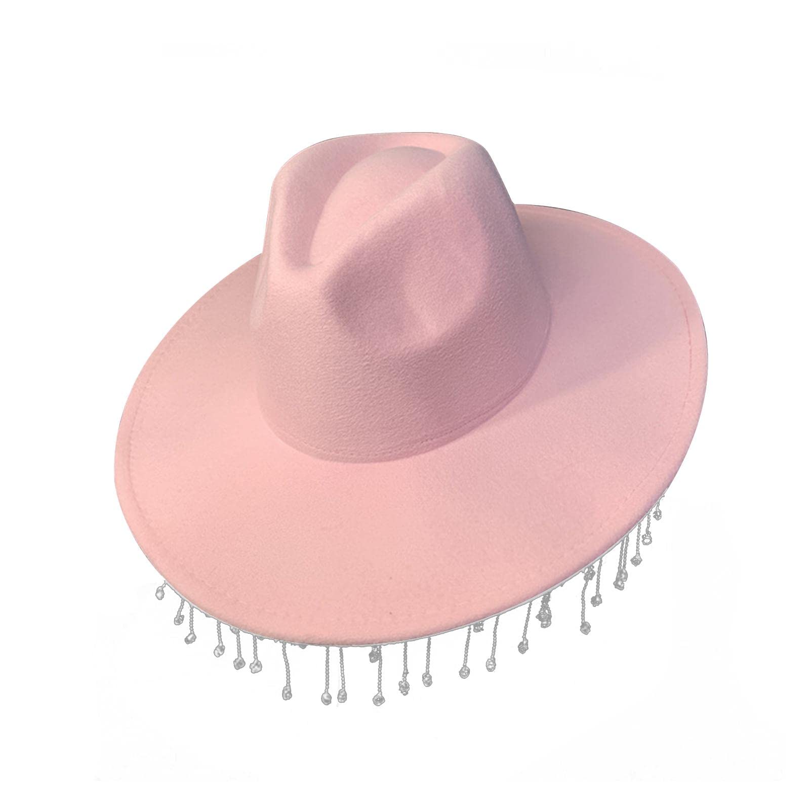Cowboy Hat Cowgirl Jazz Caps Sunhat with Tassel for Outdoor Party Props pink|Clothing, Shoes & Accessories | Womens Accessories | Hats-image-11