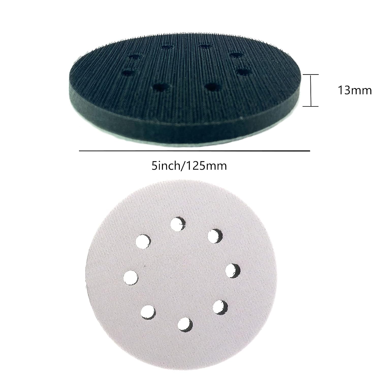 32pcs Sandpaper 8 Hole 5 inch Sanding Discs Hook and Loop 1500/2000/2500/3000/4000/5000/7000/10000 Grits Wet Dry Sandpaper with 2pcs Interface Pads for Random Orbital Sander Automotive Metal Polishing: Tools & Home Improvement