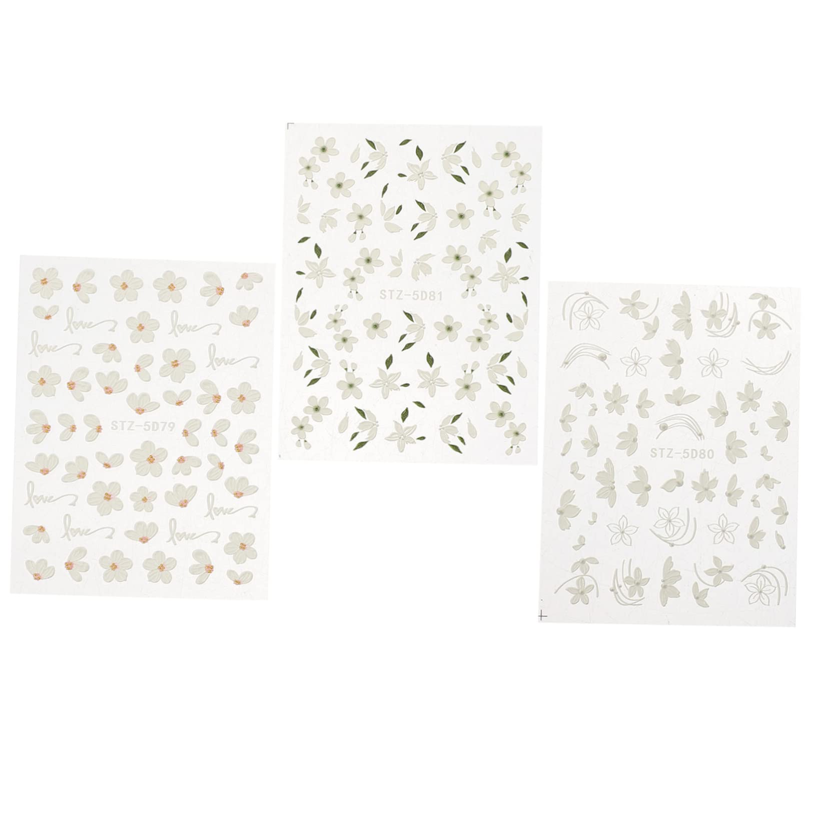 5 Set Autoadesivo Di Arte Del Del Fiore Gel Nail Stickers Gel Nails Stickers Adesivi Floreali Per Manicure Adesivo Per Unghie Autoadesivo Adesivo Per Unghie Fiore 3 Fogli*5