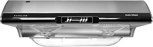Hauslane Extractor de cocina para debajo del gabinete de la serie Chef C395 de 36 pulgadas Diseño delgado de acero inoxidable con autolimpieza