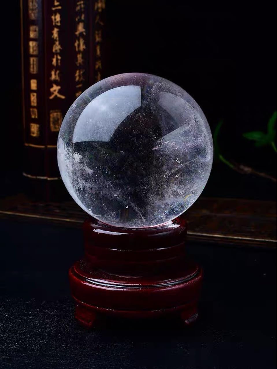 White Crystal Ball Ornaments Home Desk Mascot East China Sea Stone,,40mm
