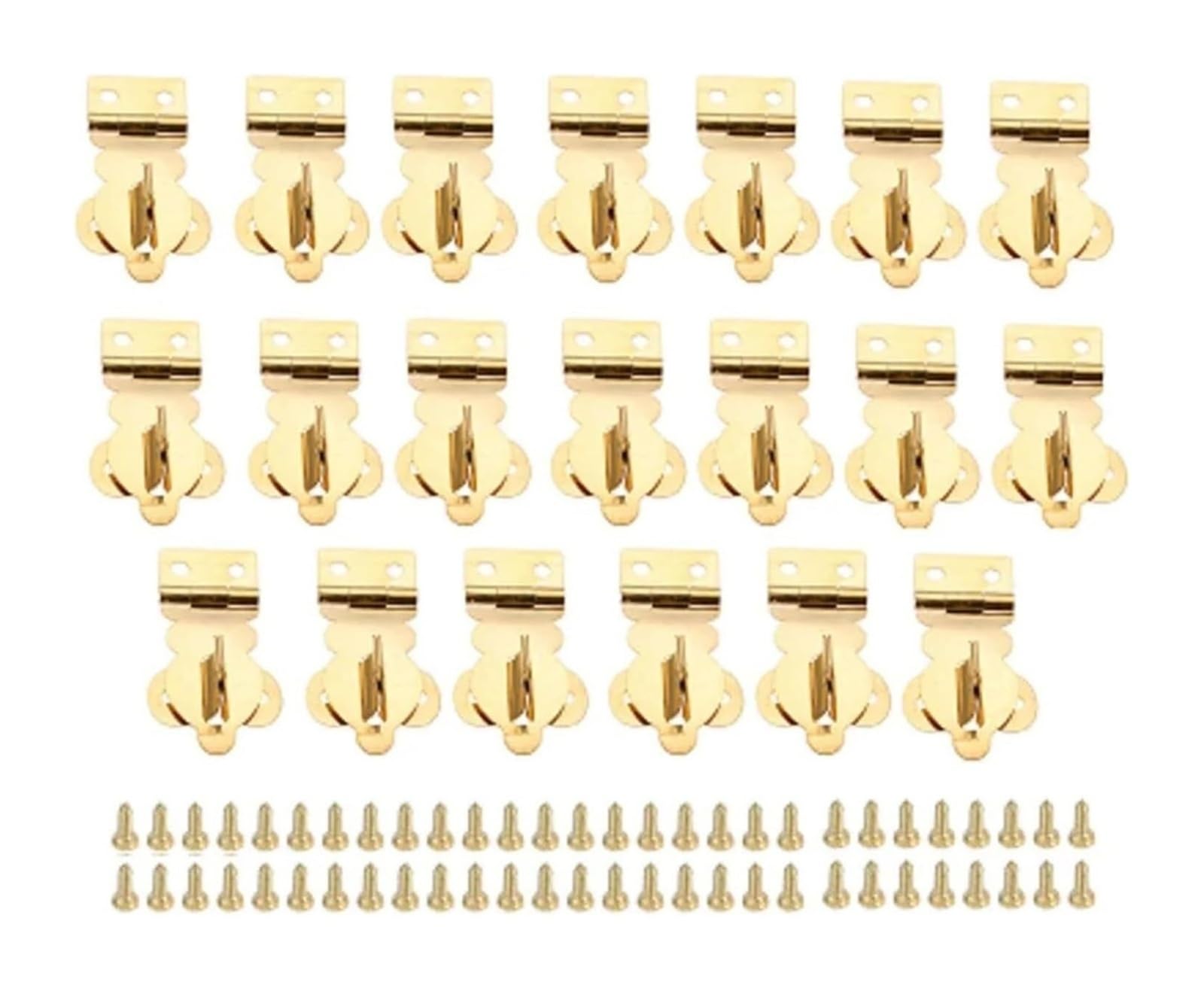 Dqzrtueca One Color Hasp And Staple, Door Padlock Hasp 20 Pcs Gold 27X19mm