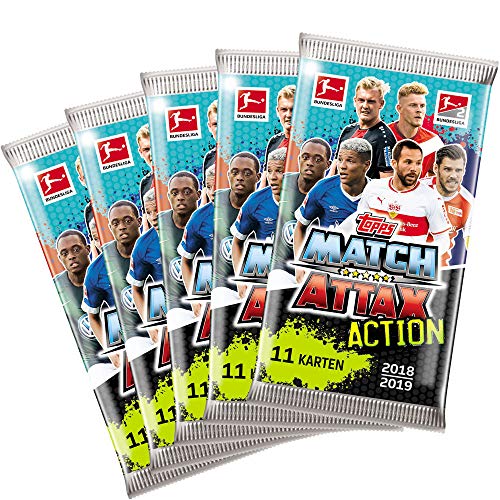 Preisvergleich Produktbild CAGO Unbekannt Topps Match Attax Action 2018 / 19 - 5 Booster - Deutsch
