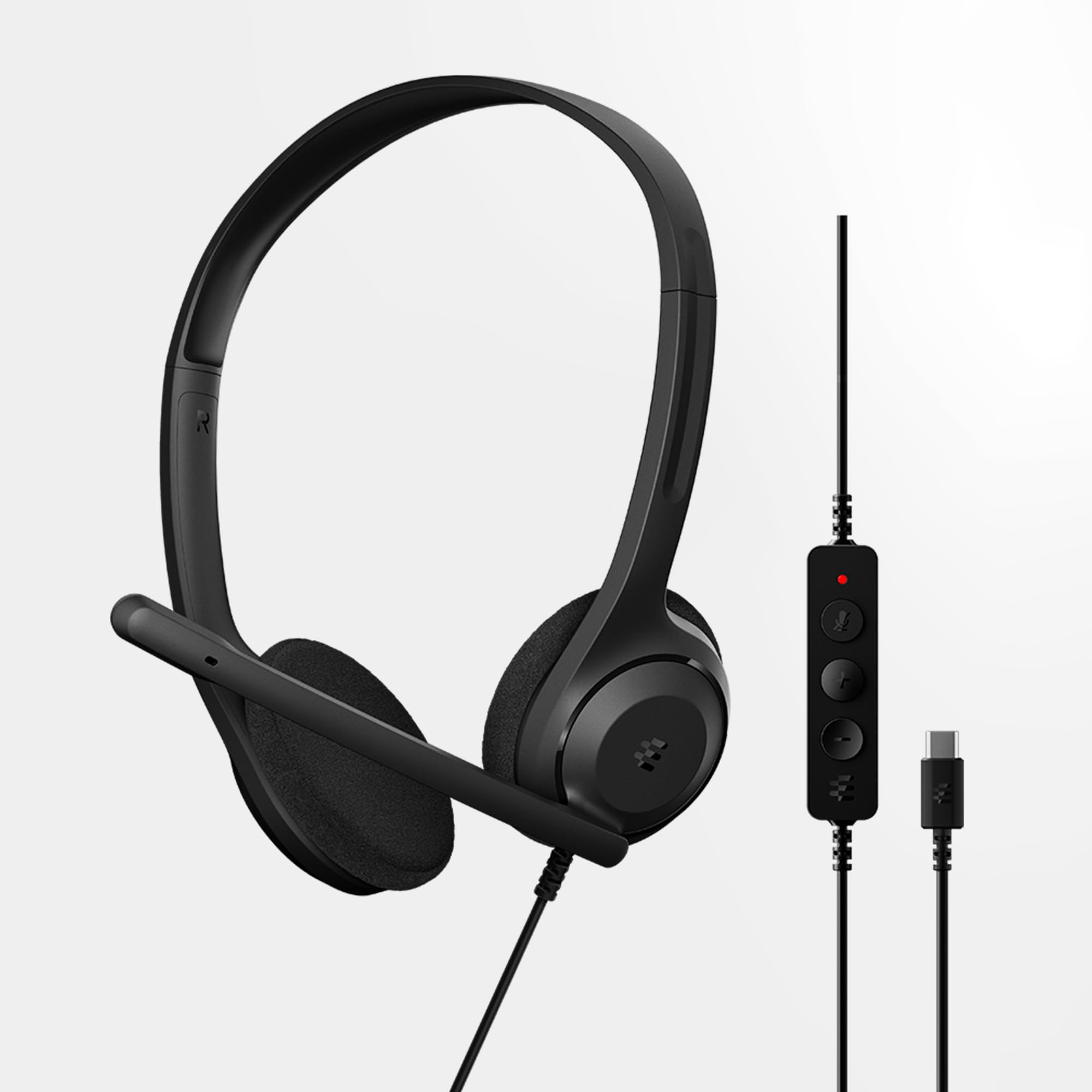 EPOS C1 USB-C Wired Headphones - Hi-Fi Audio, Noise Reduction Microphone, Ergonomic Design for Long Use, On-Ear Headphones, Ideal for Office and Remote Work, Chromebook Certified