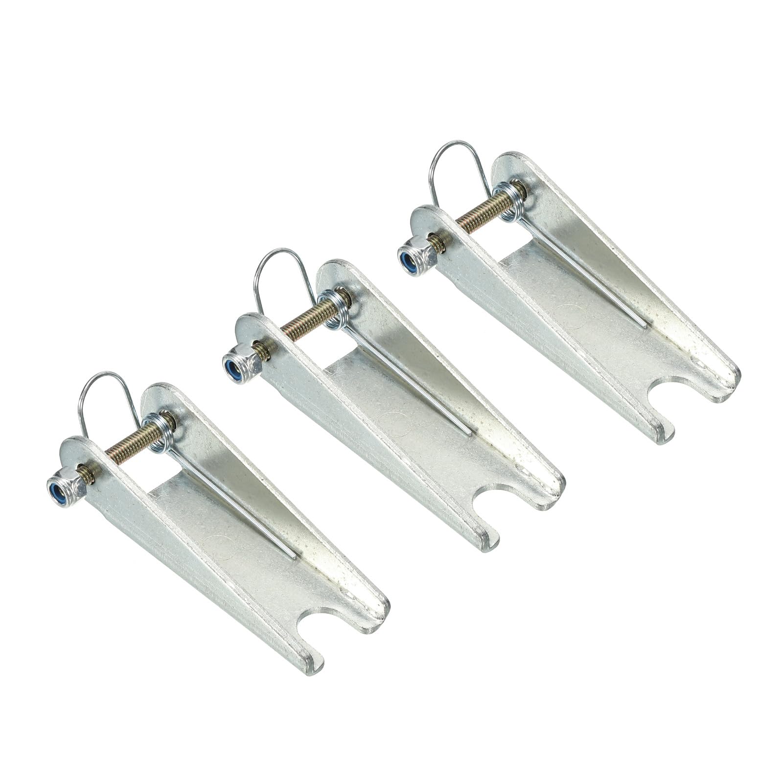 PATIKIL 2.5 Inch Hook Safety Latch Kit, 3 Pack Metal Towing Hitch Replacement for Clevis Hook Trailer Silver
