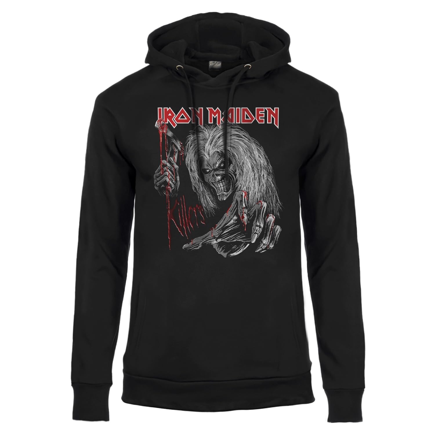 Iron Maiden Felpa Ufficiale Killers. Felpa con Cappuccio Unisex in Cotone. vestibilità Regular per Adulto e Ragazzo