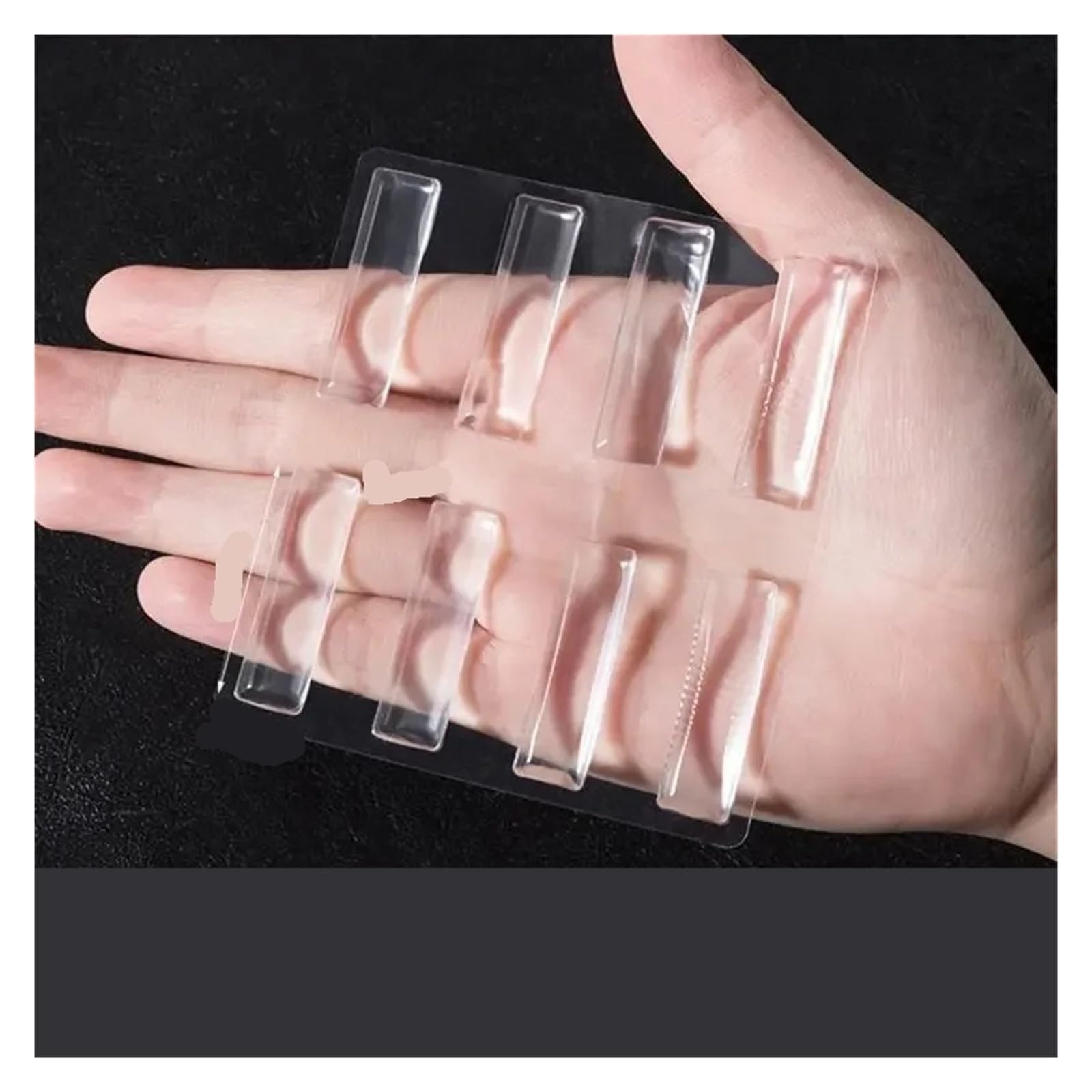 Xctdsvah 35X10x2mm Door Stop Silicone Self Adhesive Buffer Pads Anti-Collision Strip Cabinet Bumpers Transparent Wall Protector Pad(35X10x2mm)