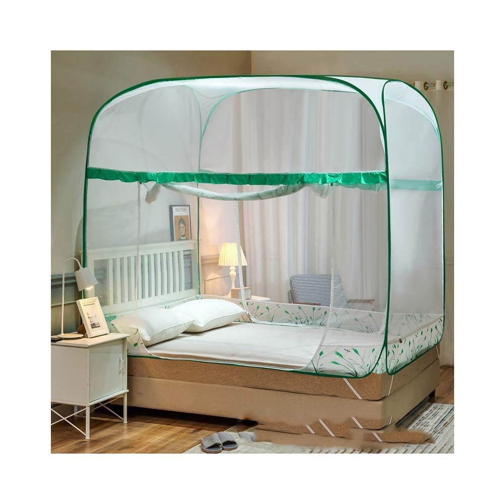 Moustiquaire lit deux places pop up pliable portable OKUOKA 2x2m pour camping et voyage