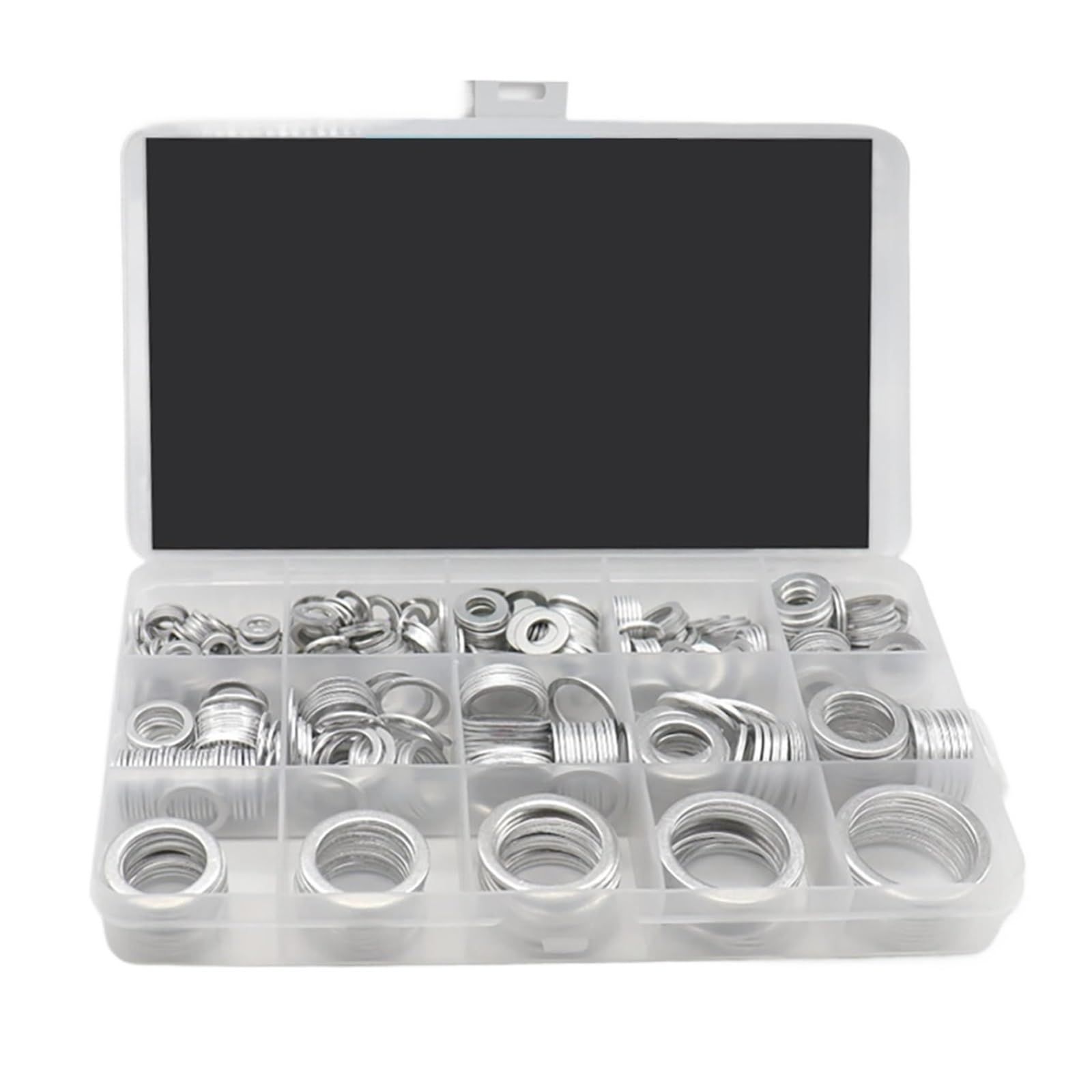 Assortiment de rondelles plates 490 pièces de joints, plats en aluminium, rondelles assorties, Kit d'écrasement métal, M5 - M24