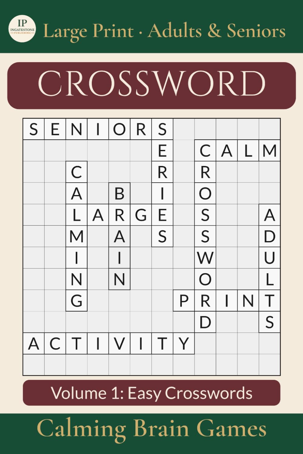 Crossword Puzzle Book for Adults: Easy Crosswords | Large Print for Adults & Seniors | Solutions Included