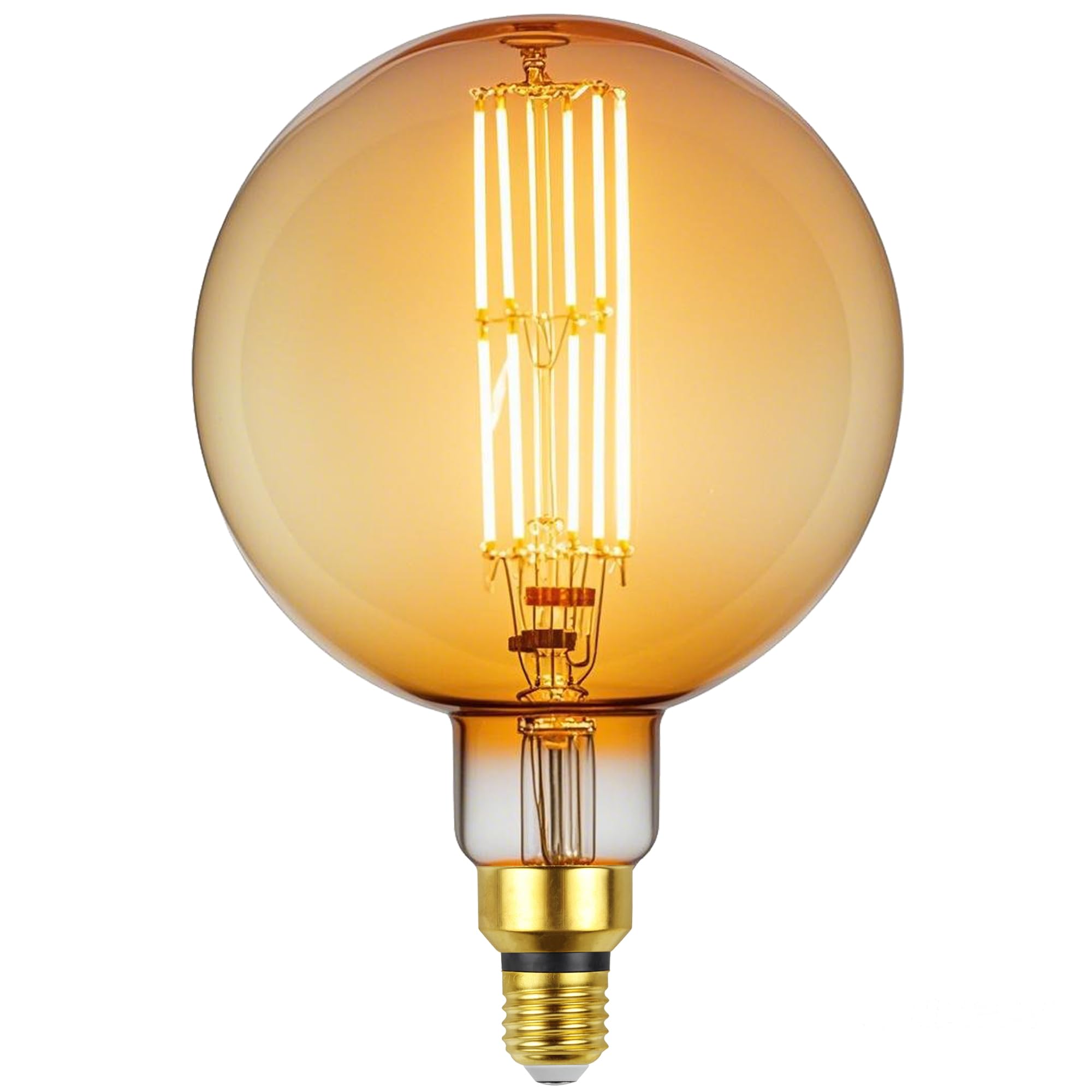 Lampadine a led antiche Lampadina decorativa gigante 8W Dimmerabile E27 Base 220 / 240V 600Lumens Super Giallo Caldo (G200)