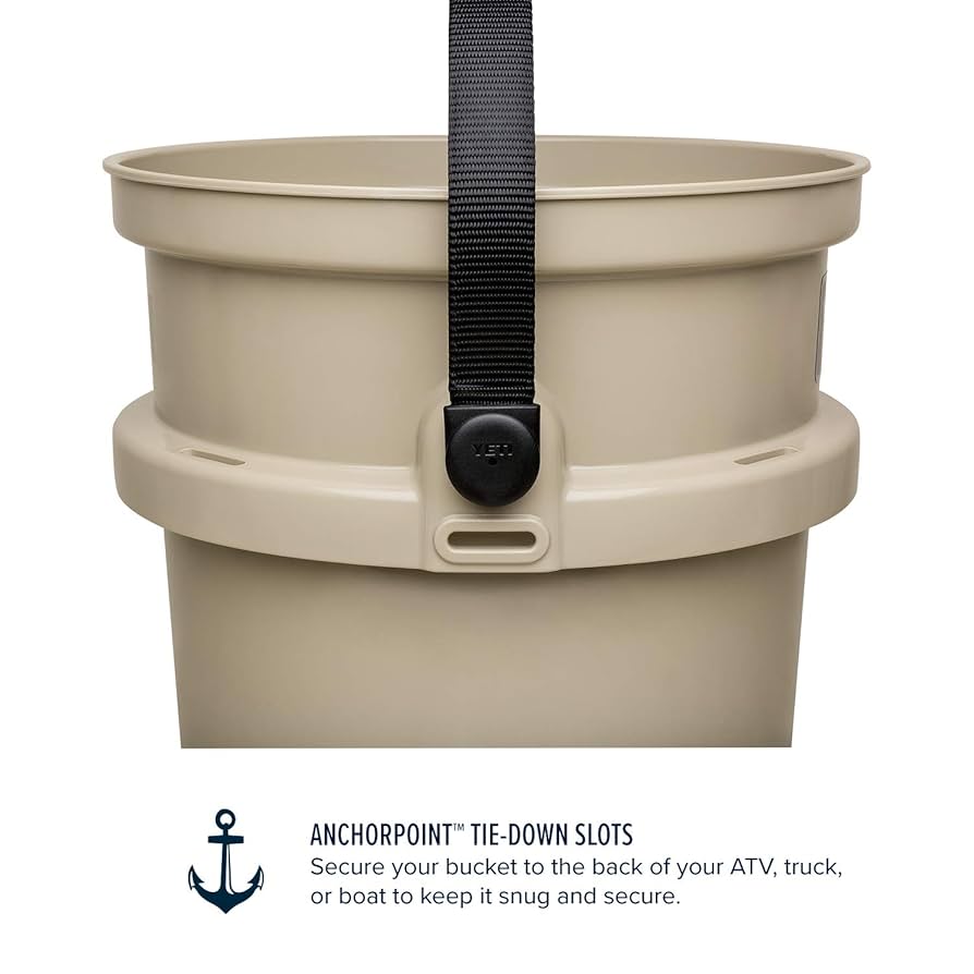 [(イエティ) YETI] [ロードアウト 5ガロンバケツ チャーコール Loadout Impact Resistant Fishing/Utility Bucket with Hefty Hauler Handle] ( Amazon.com: YETI Loadout 5-Gallon Bucket, Impact Resistant