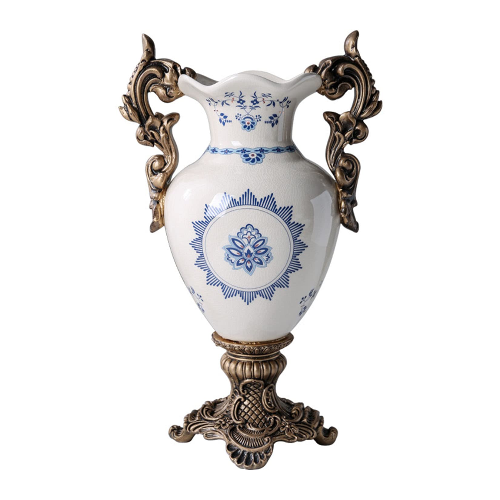 SnamicE Floor vase Vase Ceramic Tall Floor Vasechinese Home Decor Flower Vase for Shelf Home Décor Japanese Vase 16.5 Inch,Sophisticated Vessel for Decorative Branches and Dried F,