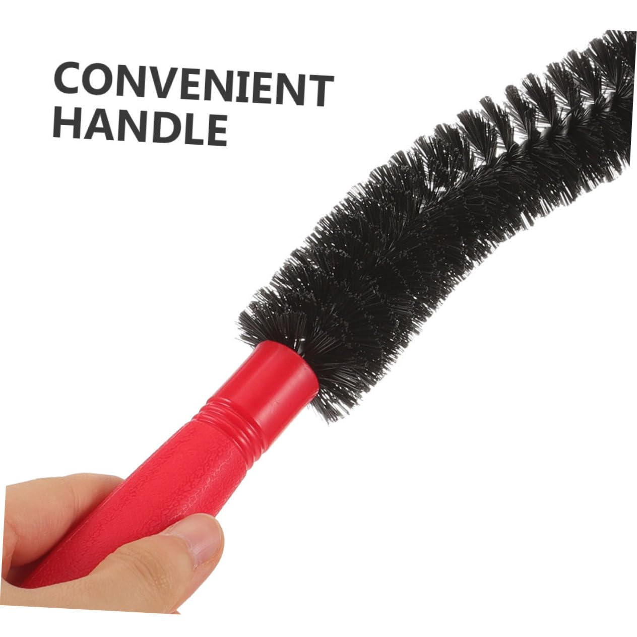 PRETYZOOM Cepillo De Limpieza Limpiador Plumeros para Limpieza Cepillos Extensibles Drenaje Cepillo Flexible Mango Largo Cepillo Nylon Negro 2 Piezas x 4