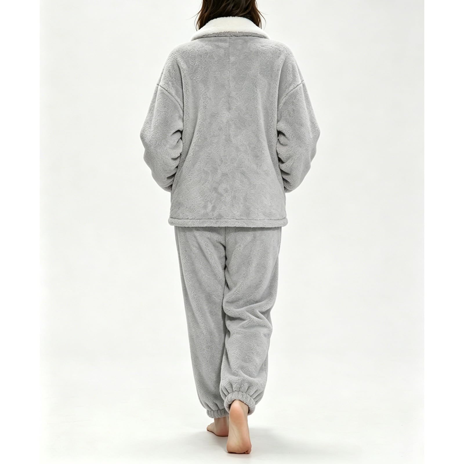 Ensemble Pyjama Femme Hiver Chaud Pyjama Polaire Douce Pant Tenue de Maison