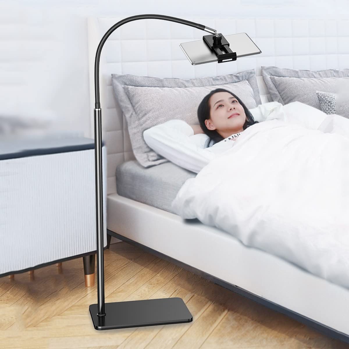 Supporto per computer, Supporto regolabile in altezza da 136 cm for telefono 4(Black)