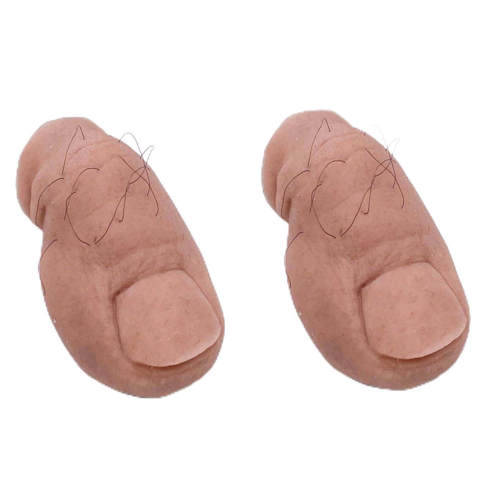 Infralife2PCS 3D Toe Shoe Charms, Big Toe Croc Shoe Charm with Hairy,Funny Big Toe Shoe Charm, Ugly Toe Charms, DIY Unique Shoe Decoration Charms, Creativity Toe Charm (2 PCS), Plastic