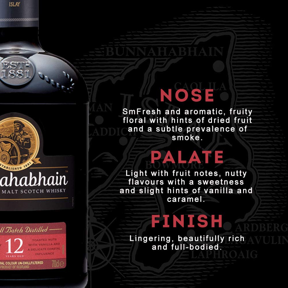 Bunnahabhain Whisky 12 Años Islay Single Malt - 700 ml
