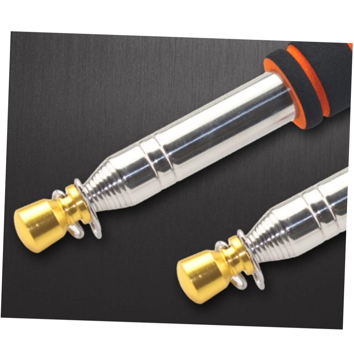 Lot De 2 Tiges Télescopiques En Acier Inoxydable – Pour Guides, Drapeaux, Activités Extérieures – Poignée éponge Confort – Longueur Réglable