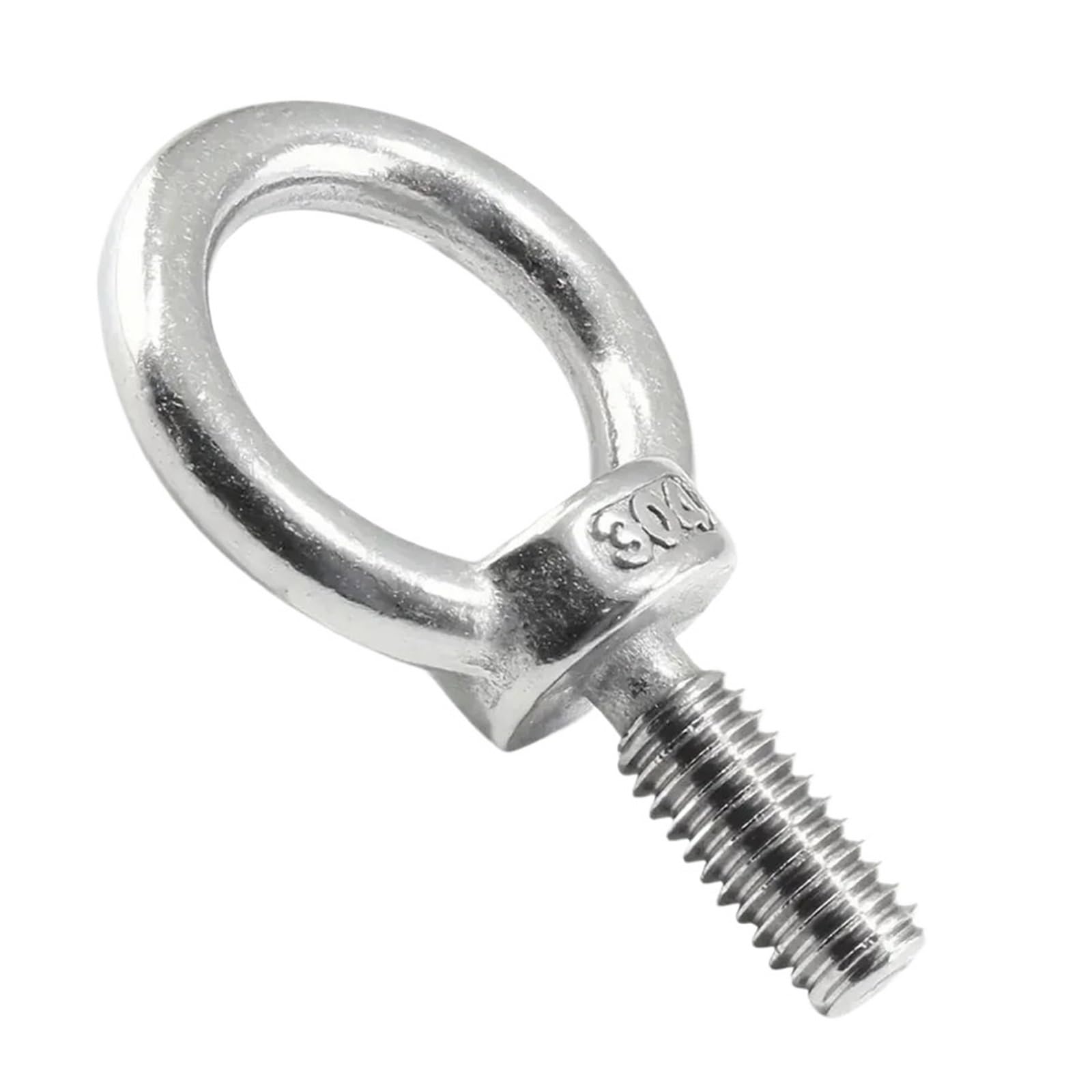 Pernos de Ojo de Acero CáNcamos Pernos de ojo elevación acero inoxidable M4 M5 M6 M8, perno anillo redondo alta resistencia, tornillo con orificio roscado for fijación colgante, cable(M5,5PCS)