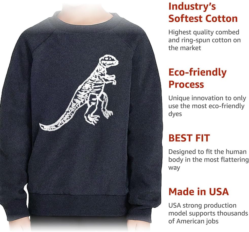 Pocket T-Rex Toddler Raglan Sweatshirt - Gifts for Dinosaur Fans - Cute Dinosaur Motif Gift for Boy