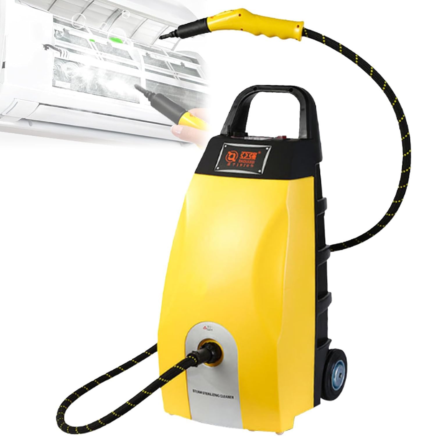 Multi-Purpose Steam Cleaner 2500W High Pressure Steam Cleaner Heavy-Duty Portable steam Cleaner with 3 5L Water Tank Ideal