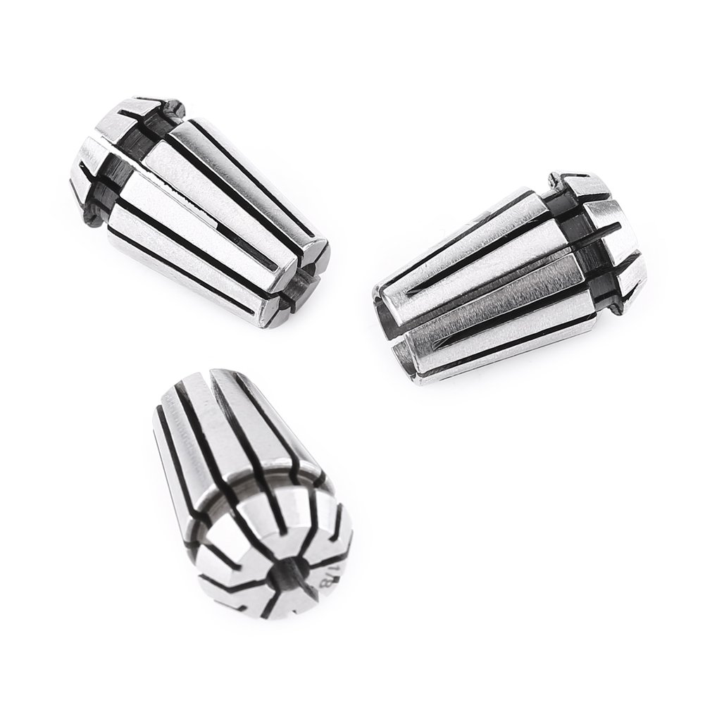 3 pezzi 1/8 '' (3.175 mm) ER11 pinza CNC di precisione, strumento porta tornio di fresatura 4 mm 6 mm, adatto per macchina per incidere di tenuta da lavoro