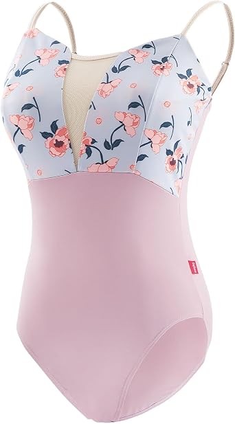 Teen Girls Women Floral Print Leotards for Ballet, Dance, Aerial Yoga, Swim