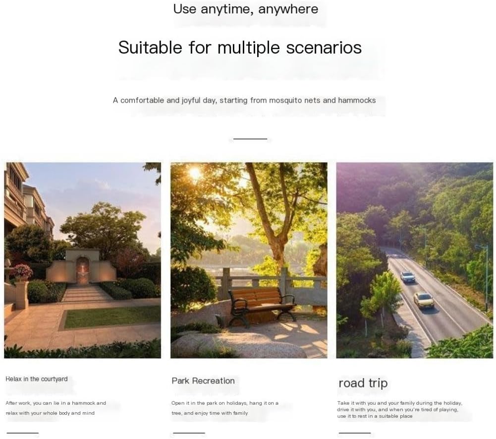 Portable Camping Hammock, Fully Automatic Hammock with Mosquito Net, Cotton Breathable Hammock, Outdoor Travel Hanging Hammock, Single Camping Sleeping Equipment (Green)